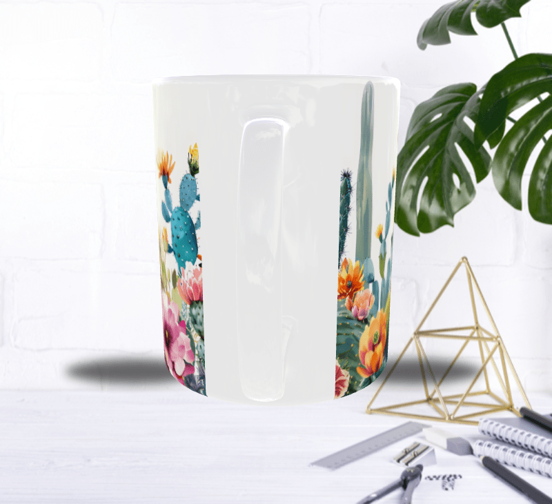 Mug Sublimation Oasis de Cactus – Nature en Fleurs