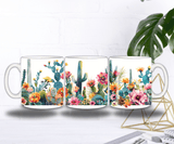 Mug Sublimation Oasis de Cactus – Nature en Fleurs