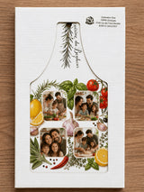 Planche à découper céramique personnalisée 4 photos dans sa boîte fenêtre cadeau