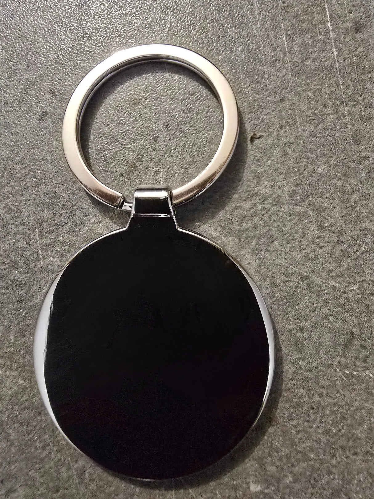 Porte-clés Rond Personnalisé – Métal Argenté – Photo à importer (Ø 4 cm)
