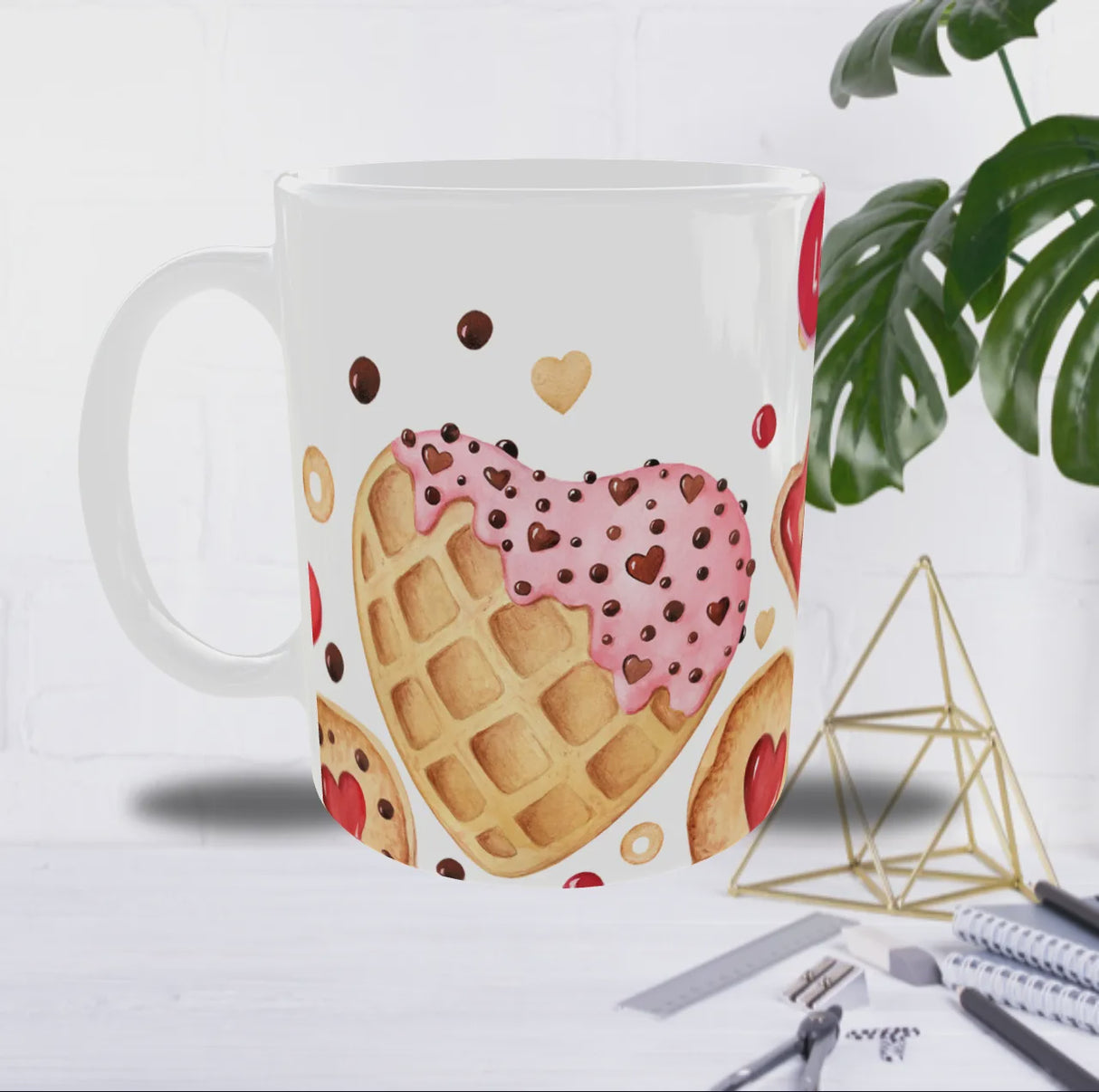 Mug Saint-Valentin “Love Gourmand” – Gâteaux Cœur & Douceur Sucrée