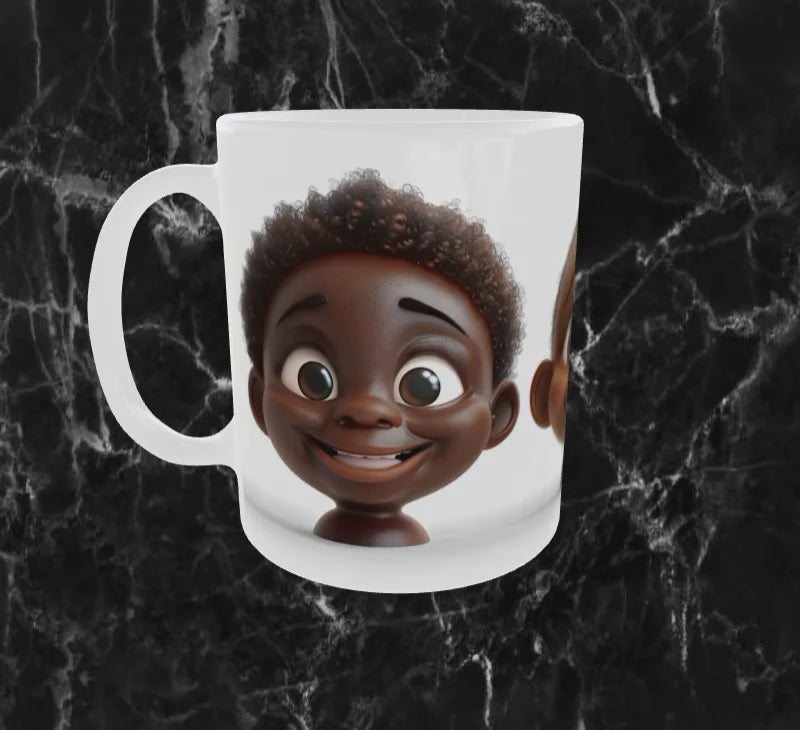 Mug Trio de Bébés Sourire – Adorables Visages Style Figurine