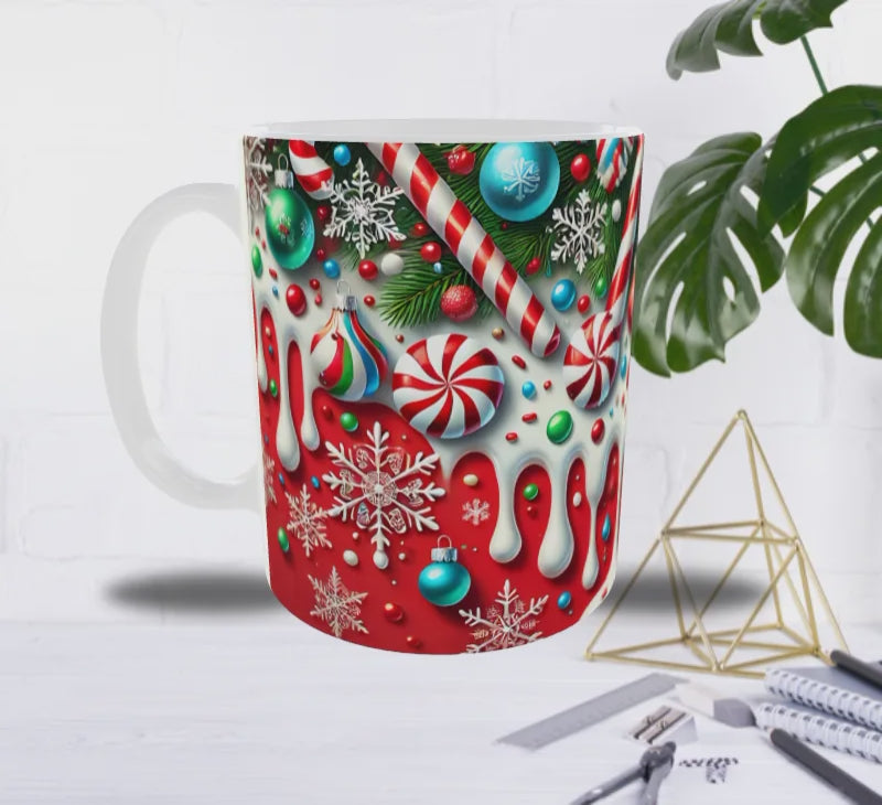Mug Noël Festif – Décorations Gourmandes & Douceurs Sucrées