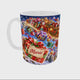 Ton Prénom sur le Cadeau du Père Noël : Mug Personnalisé Traîneau et Rennes Magiques