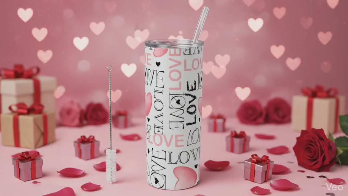 Tumbler isotherme LOVE Saint-Valentin – 20 oz (591 ml)