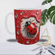 Mug Coccinelle Porte-Bonheur – Sublimation Rouge Effet Mur Éclaté (11oz)