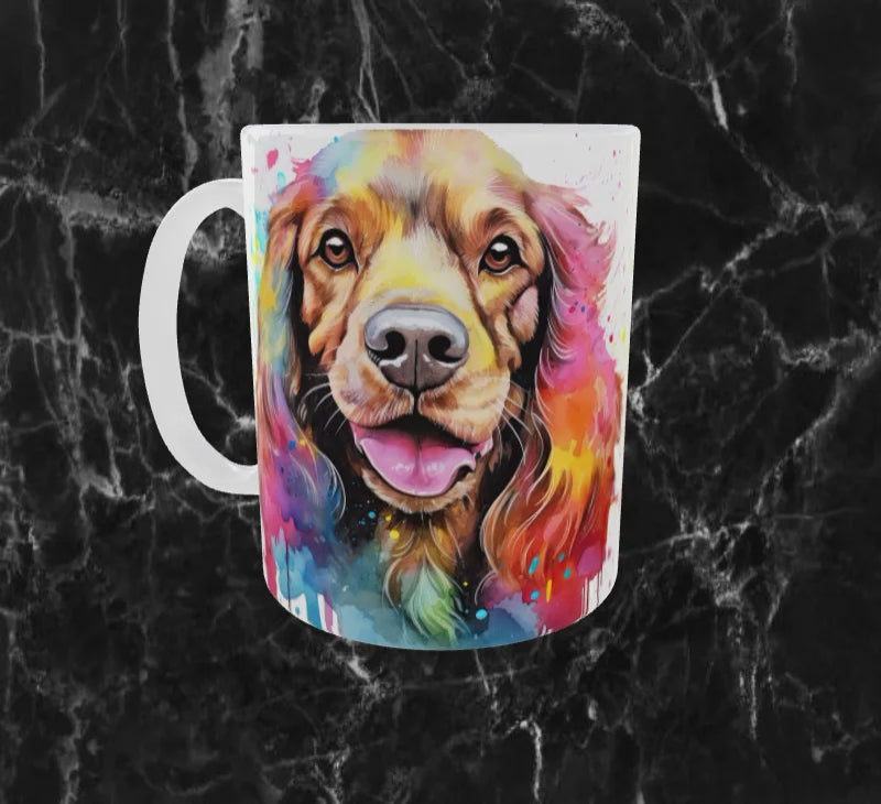 Mug Sublimation – Cocker Anglais Arc-en-Ciel & Sourire Radieux