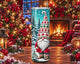 Tumbler Noël 3 Gnomes – Inox 20 oz avec Paille, Sapins Enneigés