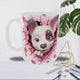 Mug Saint-Valentin “P’tit Chien Love” – Mur Brisé & Papillons Cœur Roses