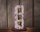 Tumbler personnalisé floral – 6 photos + texte au centre (20 oz / 591 ml)