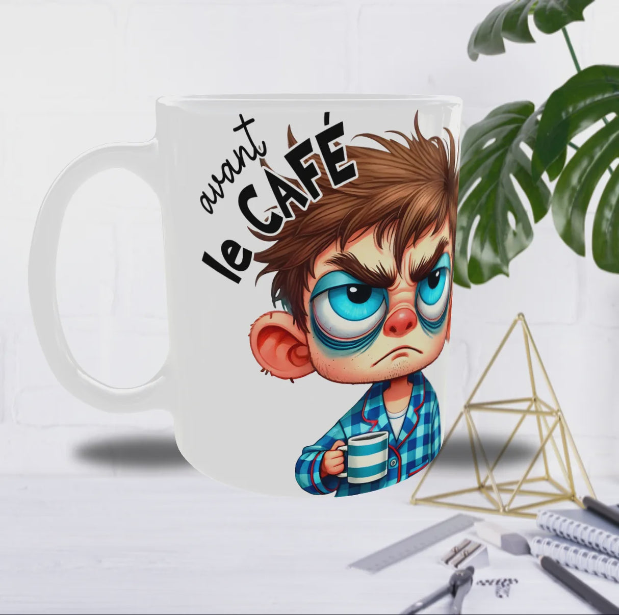 Mug “Avant / Après Café” – Jeune Homme – Recto/Verso