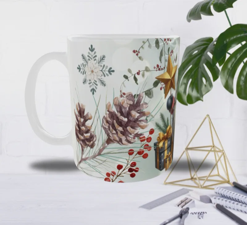 Mug Gnome de Noël & Montagne de Cadeaux – Magie Festive