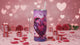 Tumbler isotherme cœur 3D rose et violet – 20 oz (591 ml)