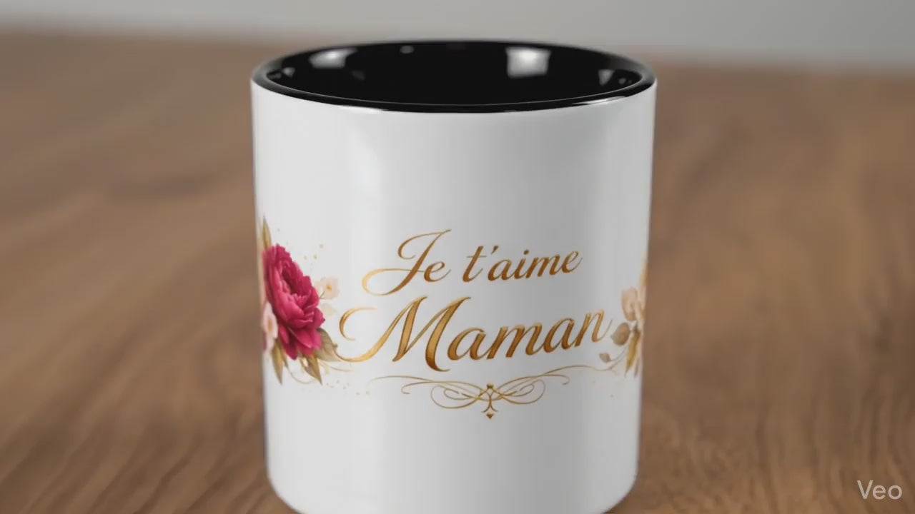 video pot crayon je taime maman fete meres ceramique vue rotation produit