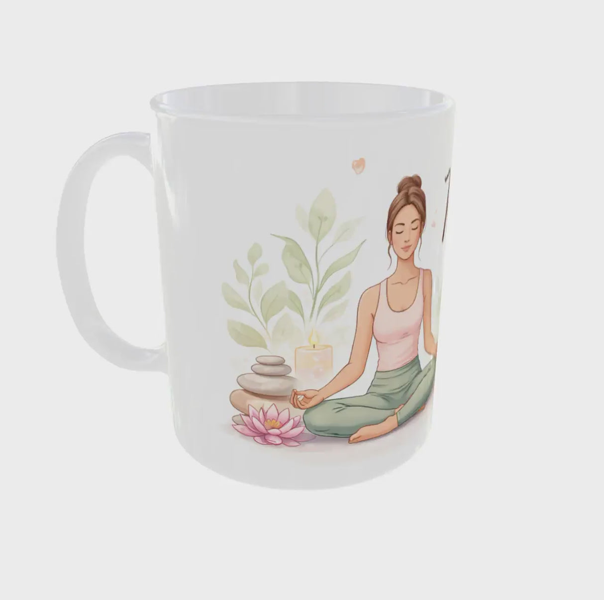 video mug yoga namaste cafe rotation 360 design zen