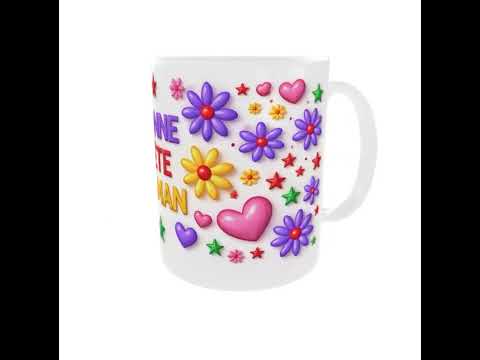 video mug bonne fete maman colore rotation 360