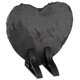 Ardoise Cœur Personnalisée Photo – Sublimation 15x15 cm + Support