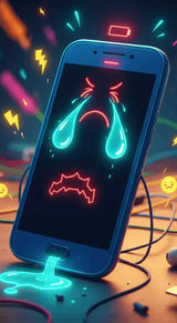 Support téléphone sublimation – Téléphone qui pleure (batterie vide) | Passage câble Sublimation Store