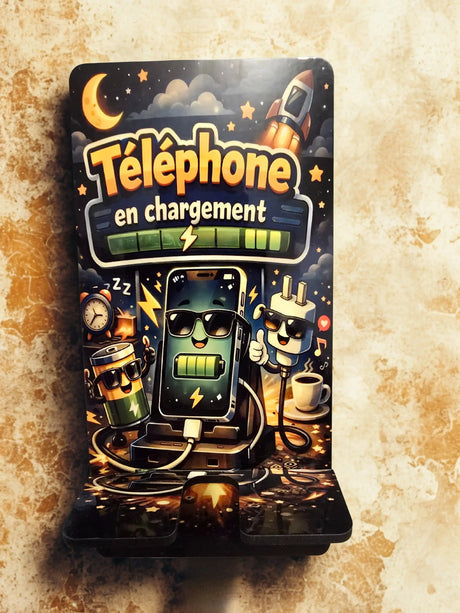 Support Téléphone Universel en Bois pour Sublimation - Passage de Câble Facilité Sublimation Store
