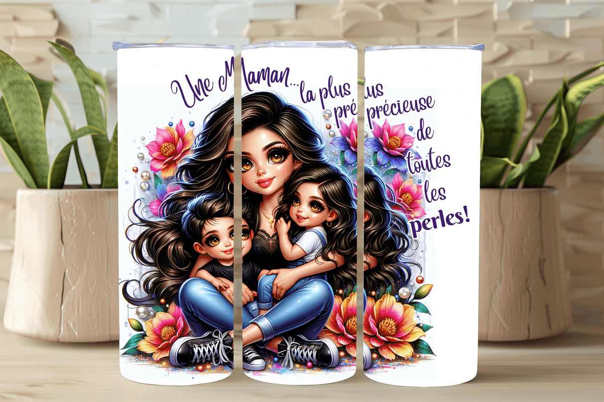 Tumbler Maman Perle – Cadeau Fête des Mères 600 ml Sublimation Store
