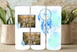 Tumbler personnalisé Attrape-Rêve – 2 Photos | Bleu, Rose, Mauve, Orangé Sublimation Store