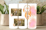 Tumbler personnalisé Attrape-Rêve – 2 Photos | Bleu, Rose, Mauve, Orangé Sublimation Store